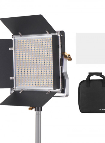 Professional LED Video Light with U Bracket and Barndoor Lighting Kit Multicolour