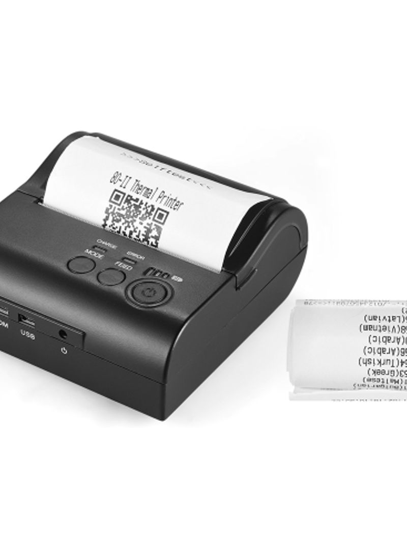 POS-8001DD Mini Thermal Printer Black