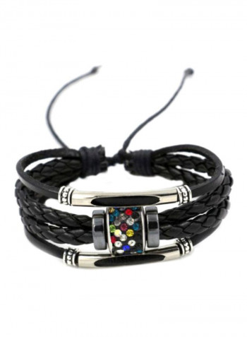 PU Leather Multi-Layer Braided Beaded Bracelet