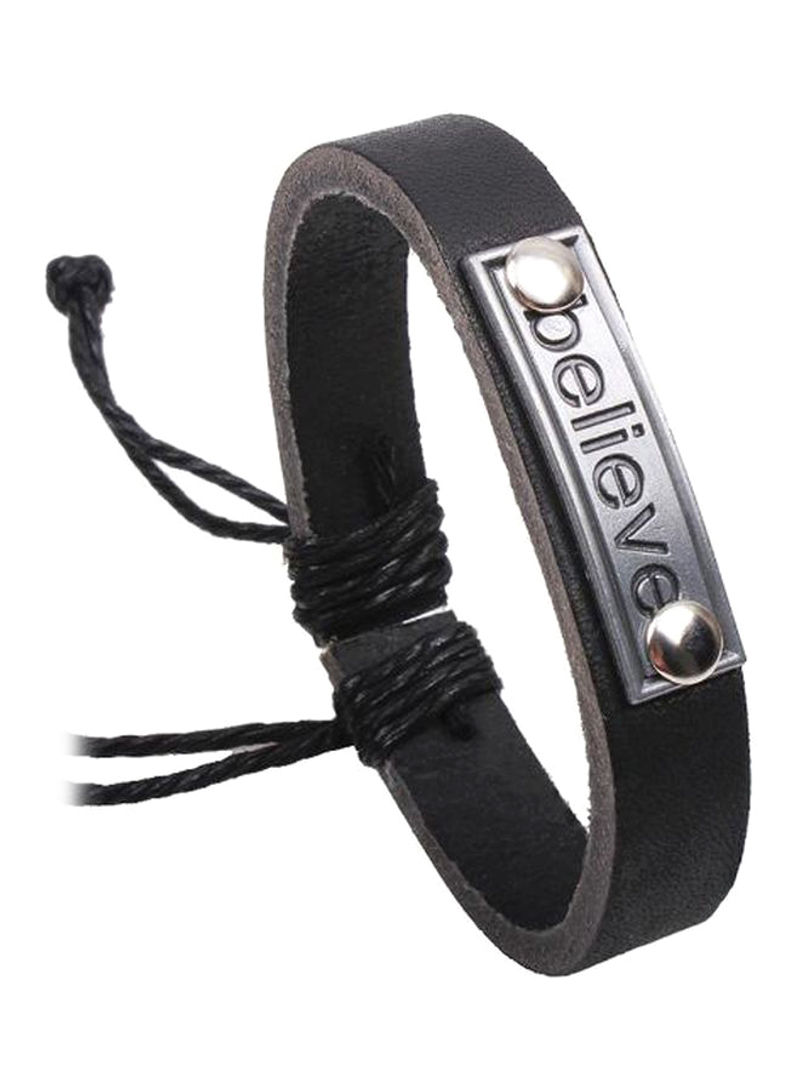Polished PU Leather Bracelet