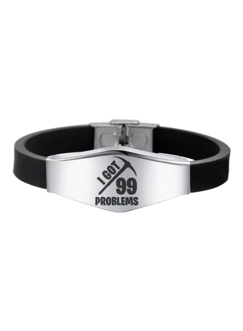 Stainless Steel Adjustable Silicone Bracelet