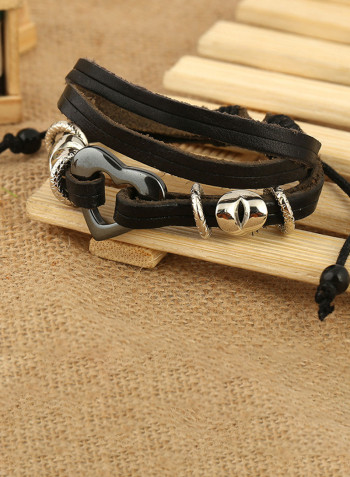 Leather Heart Bracelet