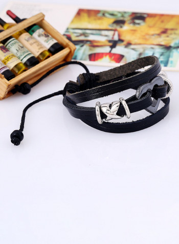 Leather Heart Bracelet