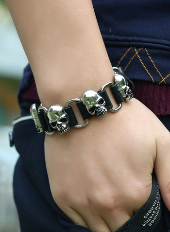 Leather Dermis And Retro Bracelet