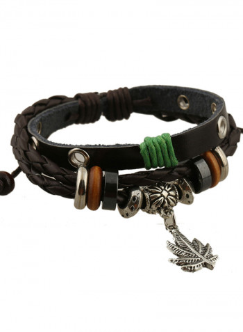 Leather Maple Leaf Bracelet