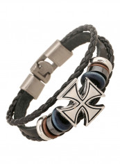 Leather Punk Cross Beaded Bracelet reviews Leather Punk Cross Beaded Bracelet