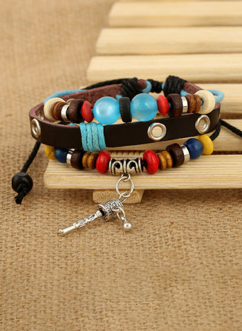 Leather Beaded Bracelet