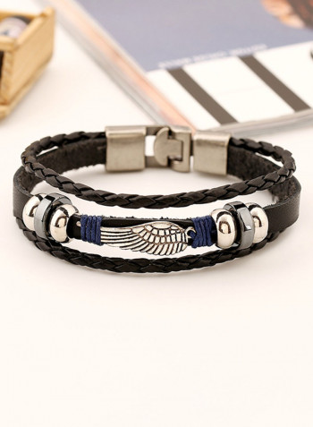 Leather Retro Wing Bracelet
