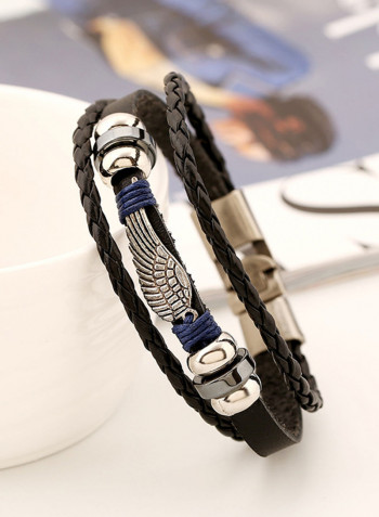 Leather Retro Wing Bracelet