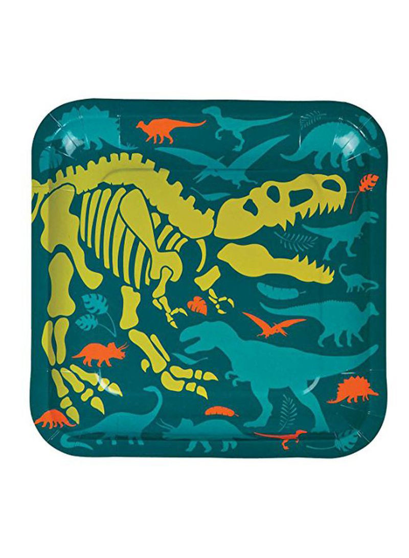 64-Piece Dinosaur Printed Birthday Party Tableware Set