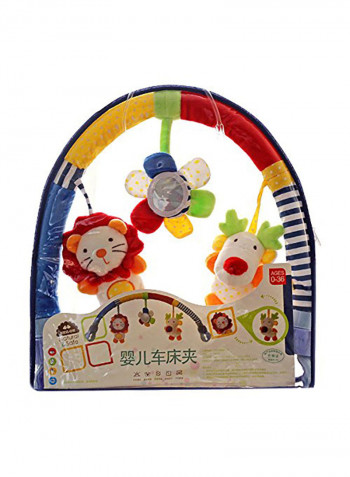 Baby Travel Play Arch Stroller Crib Pram Activity Bar With Rattle Squeak