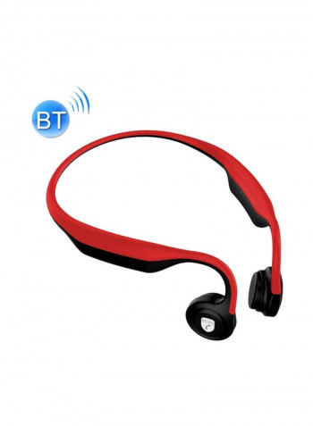 ES-368 Bluetooth Bone Conduction On-Ear Earphones With Mic Red