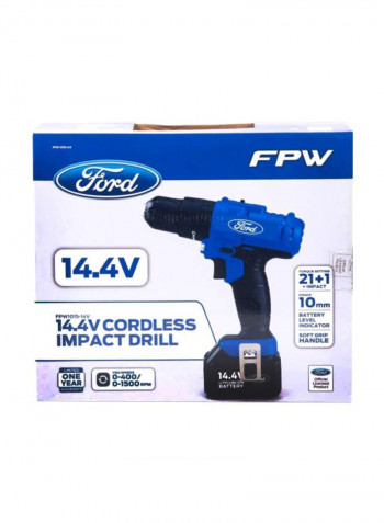 Cordless Impact Drill Blue/Black 9.8x30.8x26.4cm