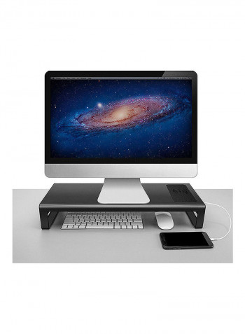LCD Monitor Desktop Stand أسود