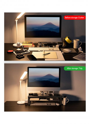 LCD Monitor Desktop Stand أسود