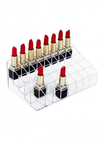 Lipstick Holder, 40 Spaces  Acrylic Lipstick Organizer Display Stand Cosmetic Makeup Organizer for Lipstick, Brushes, Bottles, and More Clear