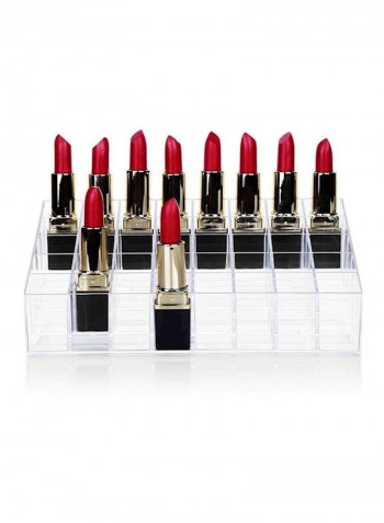 Lipstick Holder, 40 Spaces  Acrylic Lipstick Organizer Display Stand Cosmetic Makeup Organizer for Lipstick, Brushes, Bottles, and More Clear