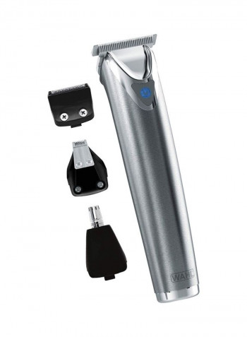 4-Piece Rechargeable Hair Trimmer Set Silver/Black
