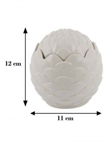 Peacock Scented Candle Opaque White 12 x 11cm