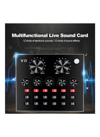 Multifunctional Live Sound Card And Suspension Microphone Kit