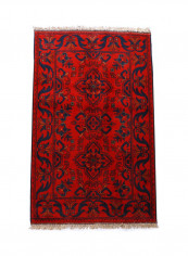 Al Fuad Beautiful Vegetable Dyed Caucasian Afghan Woollen Rug Multicolour 2.5x4feet