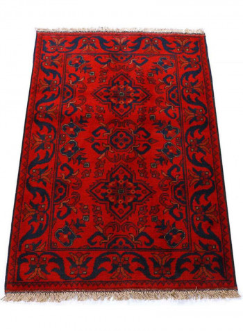 Al Fuad Beautiful Vegetable Dyed Caucasian Afghan Woollen Rug Multicolour 2.5x4feet