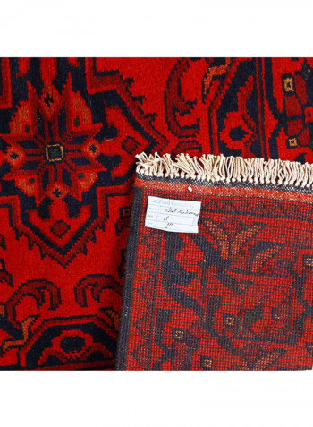 Al Fuad Beautiful Vegetable Dyed Caucasian Afghan Woollen Rug Multicolour 2.5x4feet