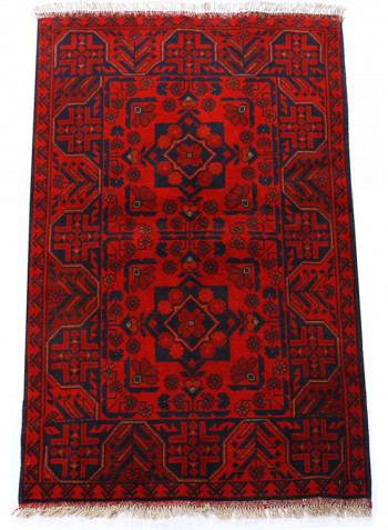 Al Fuad Beautiful Vegetable Dyed Caucasian Afghan Woollen Rug Multicolour 2.5x4feet
