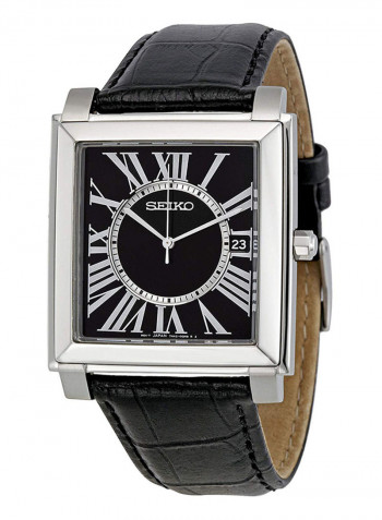 Men's Leather Analog Watch SGEE15P1