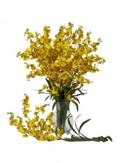 12-Piece Dancing Lady Artificial Flower Set Yellow/Green