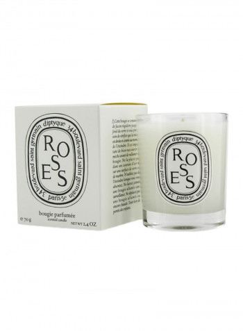 Roses Scented Candle White 2.4ounce