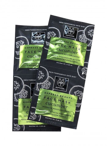 12-Piece Express Beauty Face Masks - Cucumber 8ml