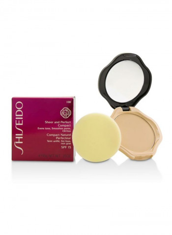 Sheer And Perfect Compact Foundation Powder SPF 15 I00 Very Light Ivory