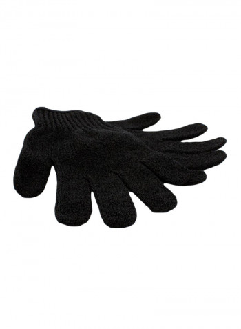 Pair Of Buff Bath Gloves Black