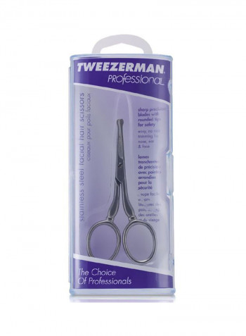 Stainless Steel Facial Hair Scissor فضي