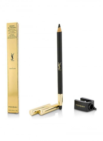 Pack Of 2 Dessin Du Regard Lasting High Impact Color Eye Pencil With Sharpener 1 Noir Volage