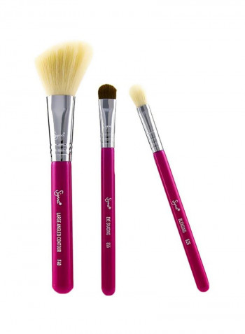 4-Piece Essential Trio Brush Set Pink