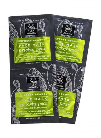 6-Piece Express Beauty Face Mask With Prickly Pear