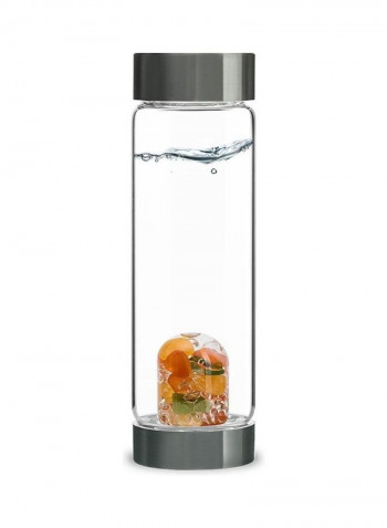 Happiness Gem Water Bottle Clear/Grey