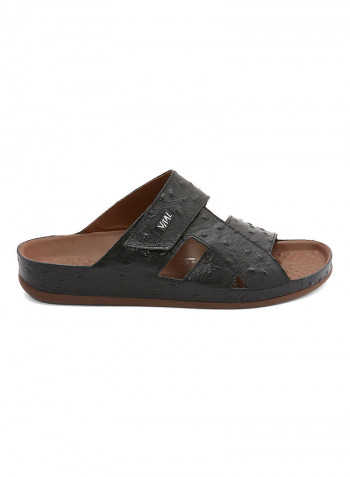 Leather Arabic Sandals Black