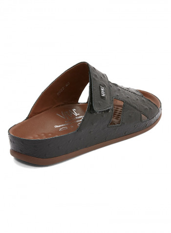 Leather Arabic Sandals Black