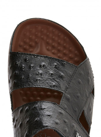 Leather Arabic Sandals Black
