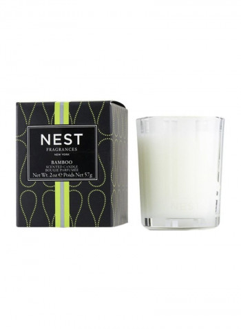 Bamboo Scented Candle White 2ounce