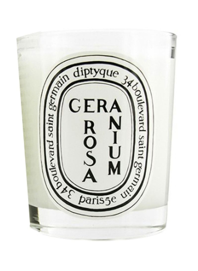 Geranium Rosa Scented Candle White 6.5ounce