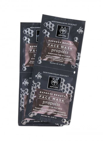 12-Piece Express Beauty Face Masks - Propolis 8ml