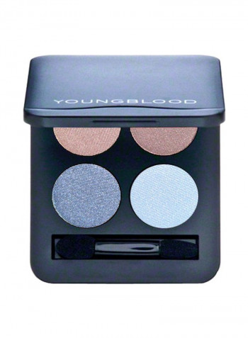 Pressed Mineral Eyeshadow Quad With Brush Glamour Eyes