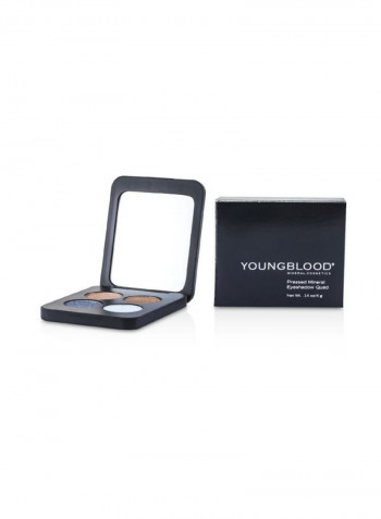 Pressed Mineral Eyeshadow Quad With Brush Glamour Eyes