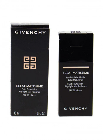 Eclat Matissime Fluid Foundation SPF 20 1 Mat Porcelain