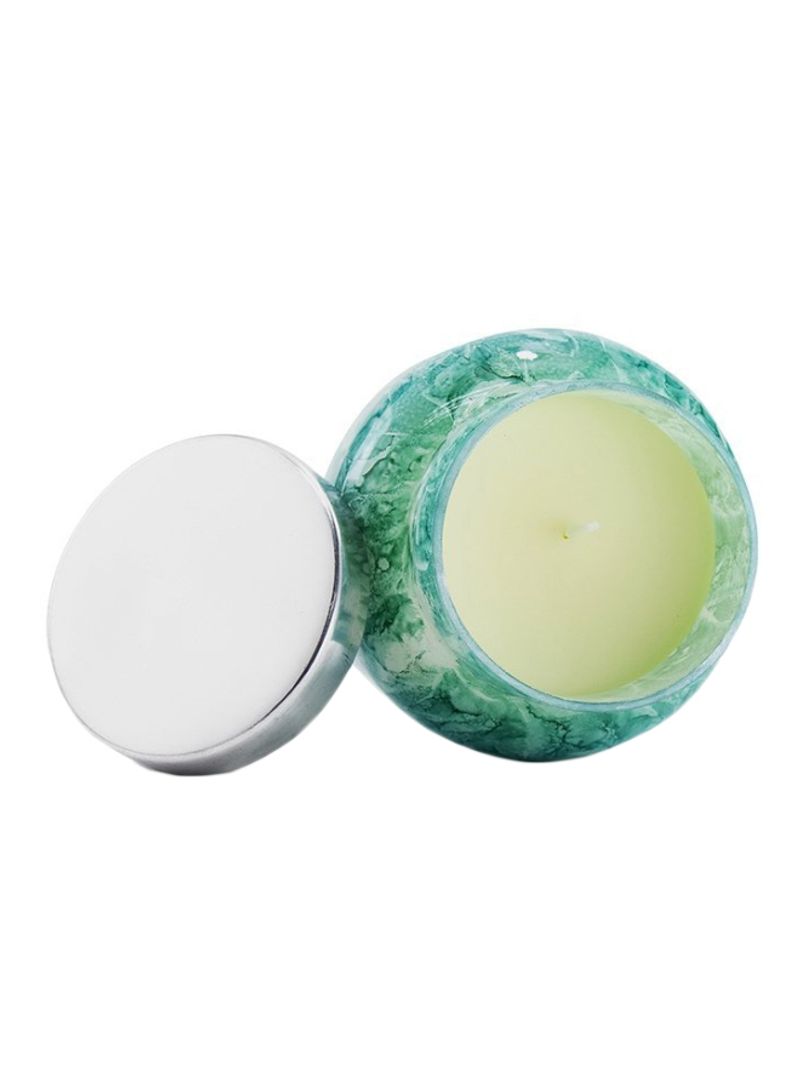 Watercolor Jar Candle Green 8ounce
