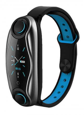 2-In-1 Premium Fitness Tracker With Earphones Blue/Black